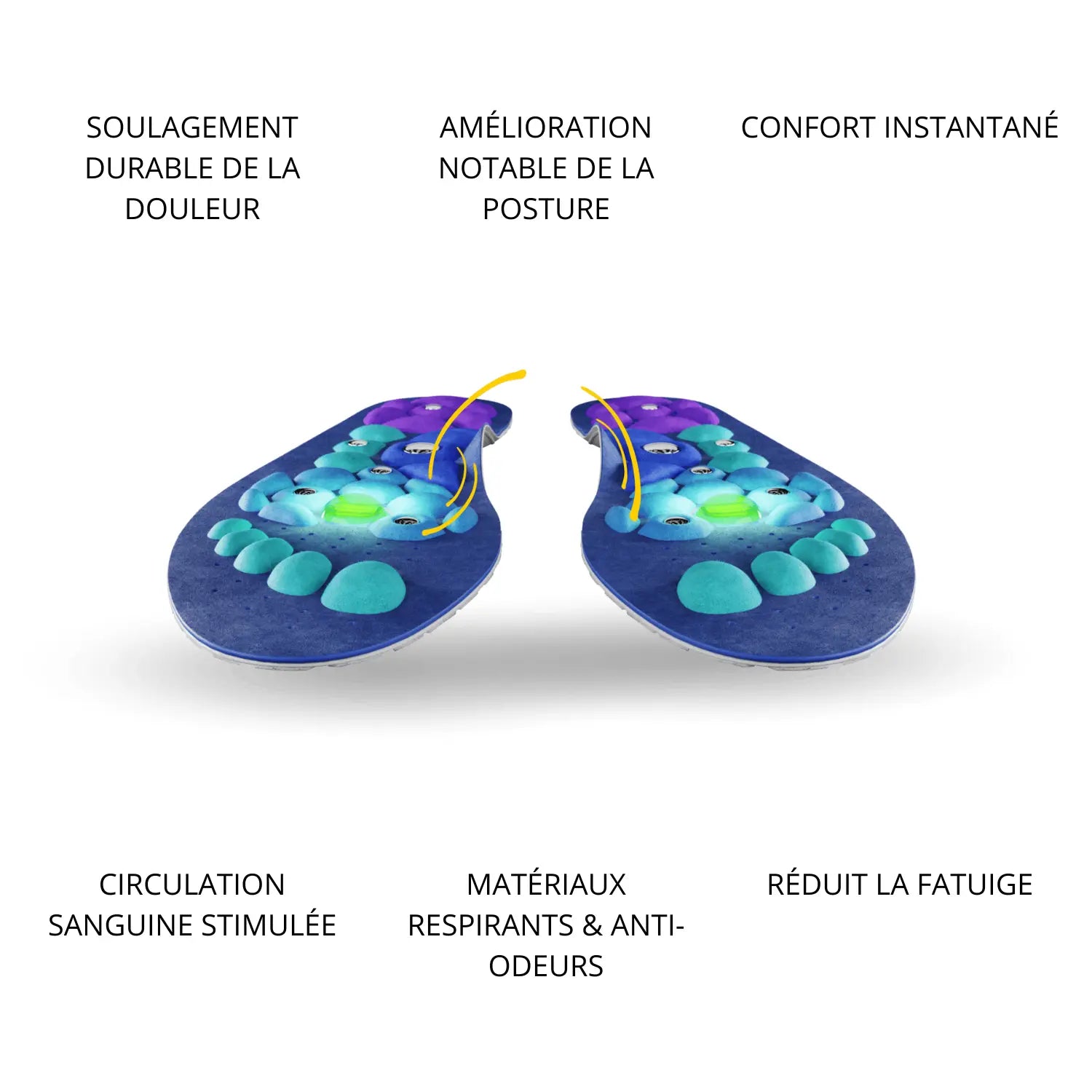 Semelles d'acupression magnétique